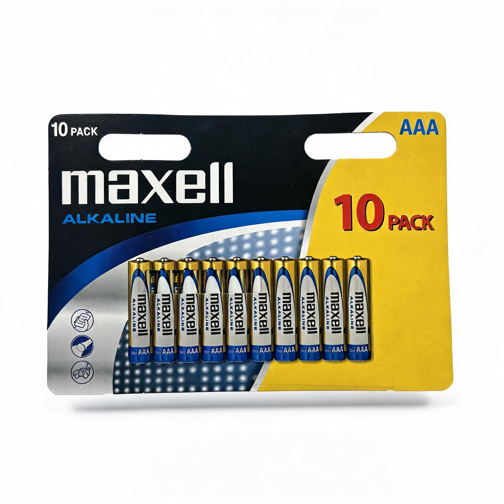 Batterie Maxell AAA LR03 ministilo – 10 pezzi nel nuovo packaging senza plastica